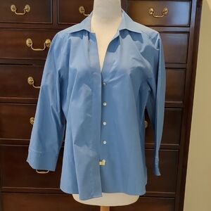 Foxcroft Light Blue Non-Iron Shirt